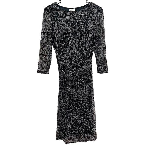 Reiss Black‎ Lace Overlay Bodycon Ruched Mini Dress Size 2 - Picture 4 of 15
